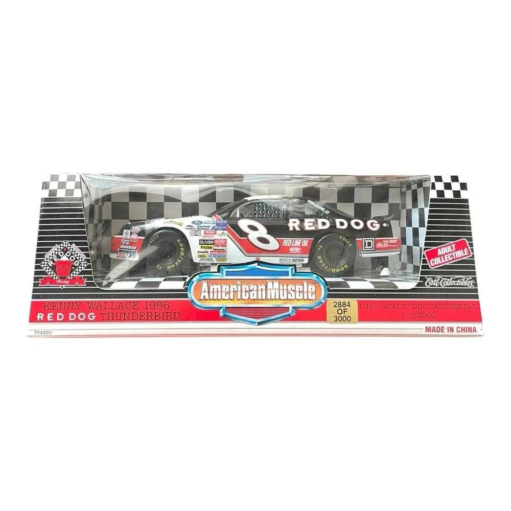Kenny Wallace #8 Ertl American Muscle 1996 Red Dog 1/18 Scale NASCAR
